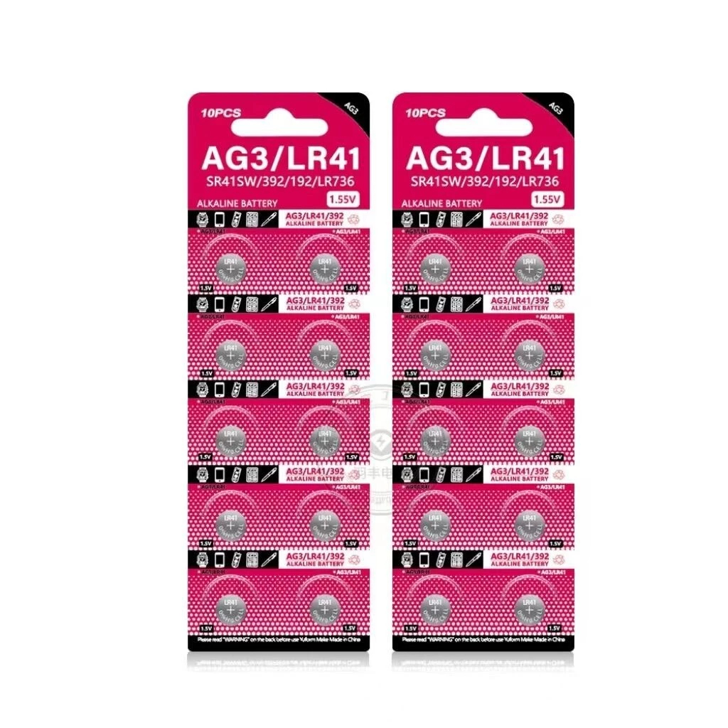 ถ่านกระดุม AG3/LR41 1.55V คุณภาพดี ราคา10ก้อน/แพ็ค