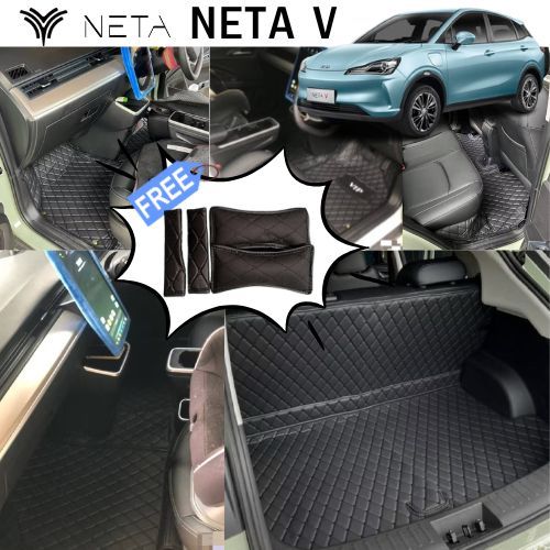 NETA V พรมหนัง6Dเข้ารูปตรงรุ่น ครบชุด มี 2ชิ้นใหญ่ *4ชิ้นใหญ่กดเลือกสีพรมได้