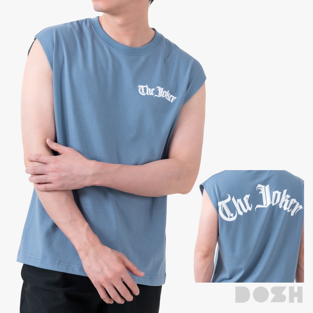 DOSH-UT MEN'S TANK TOP THE JOKER เสื้อยืดคอกลม แขนกุด 1FLBMT5066-BU (S-2XL)