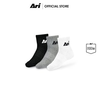 ARI DAILY KIDS QUARTER SOCKS - BLACK/GREY/WHITE (AHW1406-01)…
