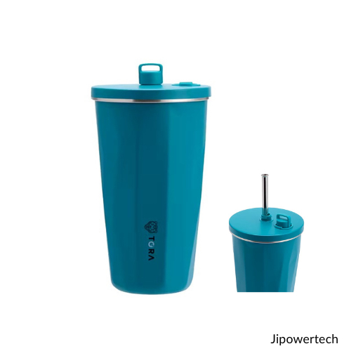 TORA แก้วเก็บอุณหภูมิพร้อมหลอด รุ่น DL0100HILL (ฺBL) 480 มล.