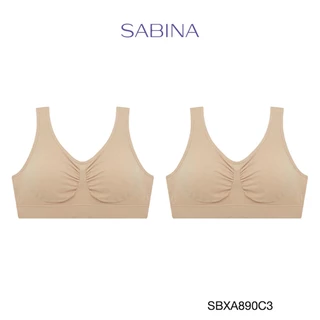 [Online Exclusive] Sabina (Set 2 ชิ้น) Smart Stretch เสื้อชั้นในไร้โครง รหัส SBXA890 สีเนื้อเข้ม