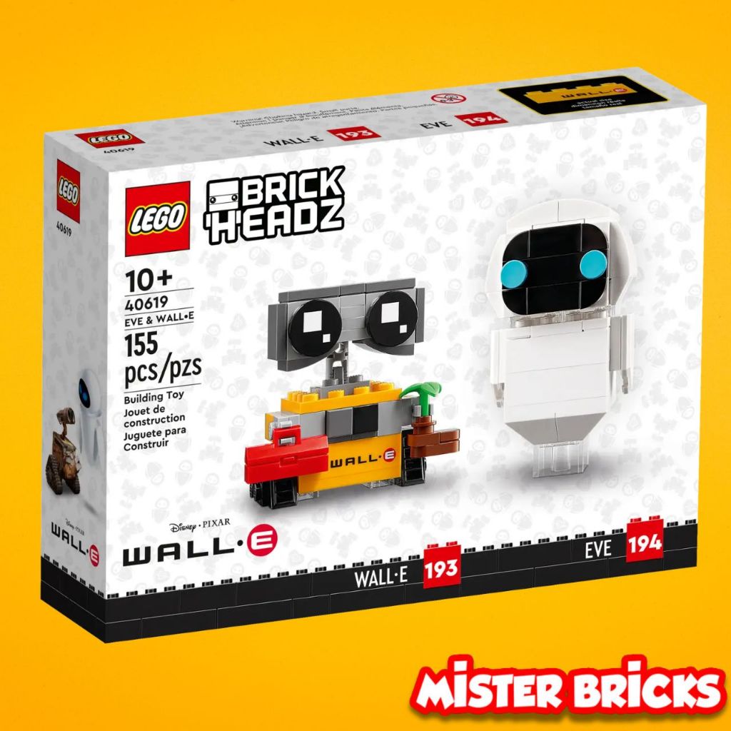 LEGO® BrickHeadz EVE & WALL•E Set – Iconic Disney Pixar Characters Collectible Building Kit