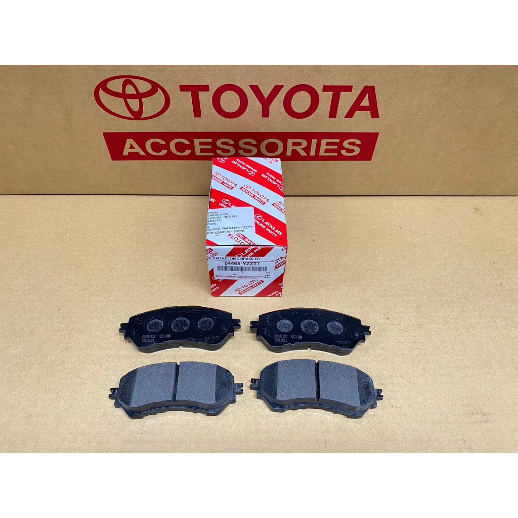 ผ้าเบรคหน้า VIOS NSP151#,YARIS NSP152# ปี 2014-2018 (04465-YZZT7) แท้ห้าง Chiraauto