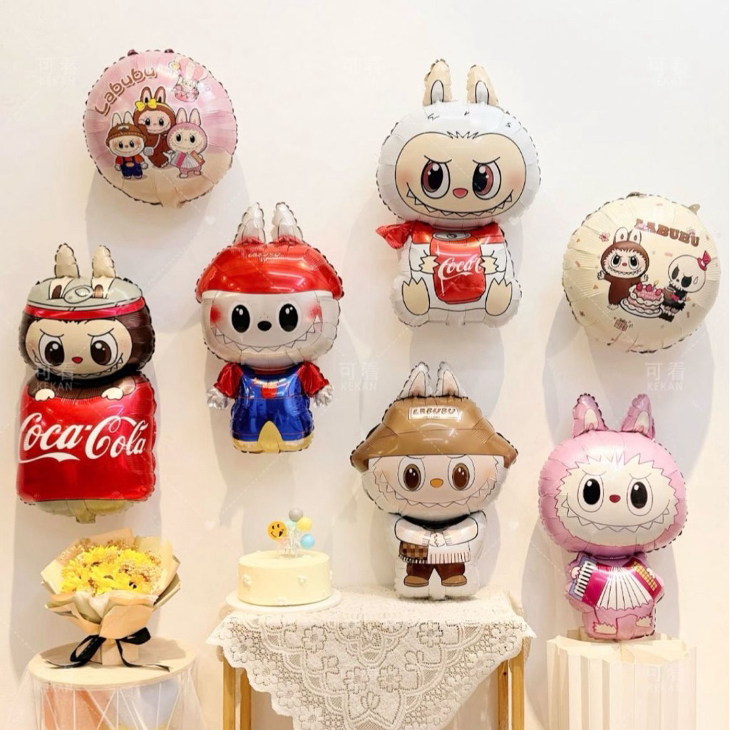 ลูกโป่งลาบูบู้ labubu ฟอยล์ลูกโป่งลาบูบู้ ไม่มีซีลปิดลม