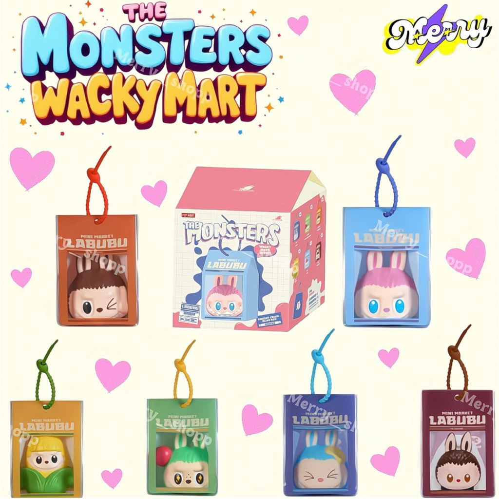 🌟พร้อมส่ง🌟 Popmart The Monsters Wacky Mart Series - สกุชชี่ Labubu แบบจุ่ม ลุ้น Secret