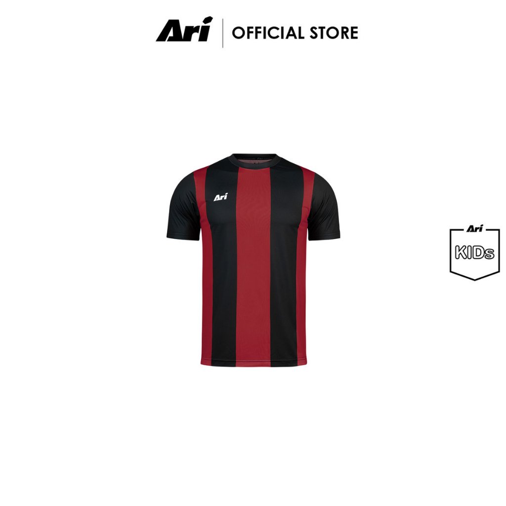 ARI KIDS ADEPT STRIPES TEAM JERSEY - RED/BLACK (AAP2924-05) เสื้อฟุตบอล เด็ก อาริ ADEPT STRIPES สีแดงดำ