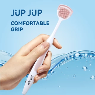 JUP JUP Tongue Cleaner อุปกรณ์ทำความสะอาดลิ้น ชนิดขนแปรงนุ่ม จบปัญหาในช่องปาก กำจัดแบคทีเรีย ลดกลิ่นปาก ลมหายใจหอมสดชื่น