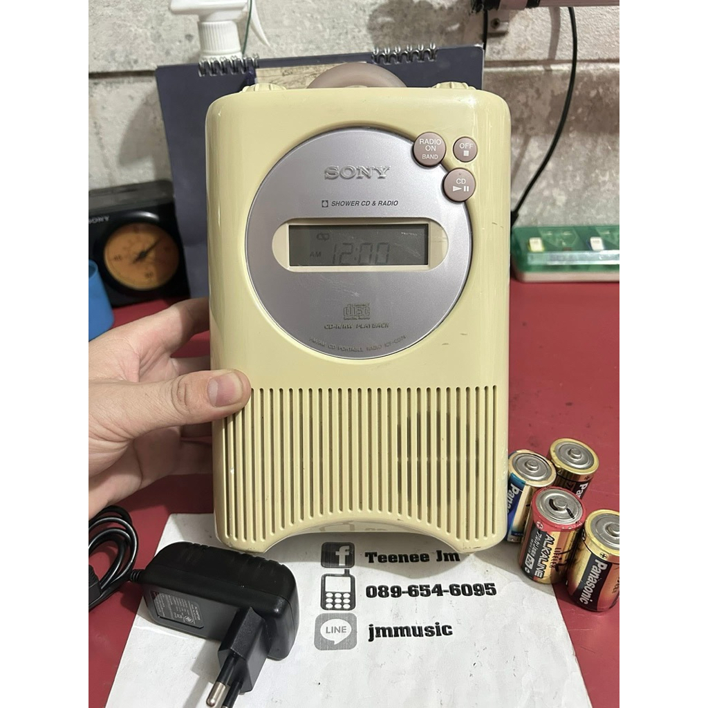 SONY ICF-CD73V [DC6-12V] เครื่องเล่น CD+วิทยุ หูหิ้ว,ตั้งพื้นสวยๆ ,กันน้ำใช้งานเต็มระบบ[ฟรีหม้อแปลง]