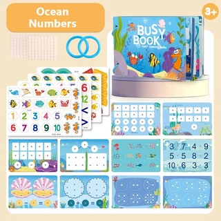 NIKO สมุดสติกเกอร์ไม้ | สมุดยุ่งๆ Busy Book | ของเล่น Montessori | ของขวัญเด็กเล็ก 2-5 ขว
