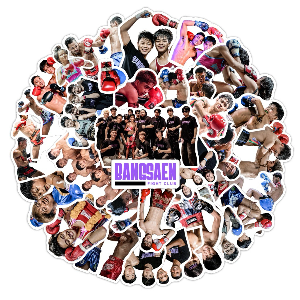 ตะกร้ารวม สติกเกอร์ไดคัท Bangsaen fight club บางแสนไฟท์คลับ สินค้าพร้อมส่ง
