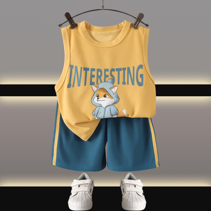 ชุดเสื้อกล้ามเด็ก ระบายอากาศดี+สไตล์เกาหลี ใส่สบาย พร้อมส่ง - รูปที่ 3