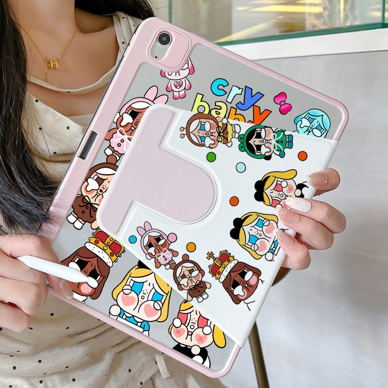จัดส่งทันทีเคสไอแพด การหมุน360องศา crybaby Gen12/11 Pro13 รูปที่ 7