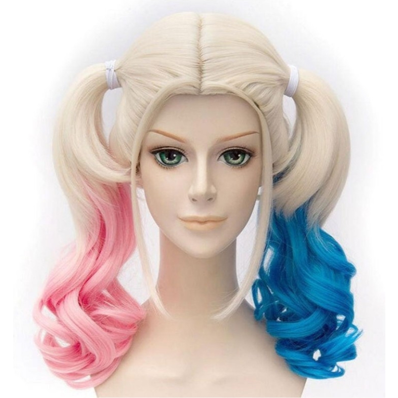 วิกผมฮาร์ลีย์ ควินน์ วิกผมแฟนซี สำหรับแต่งคอสเพลย์ ฮาโลวีน ตัวละคร DC Harley Quinn Wig / Harley Quin