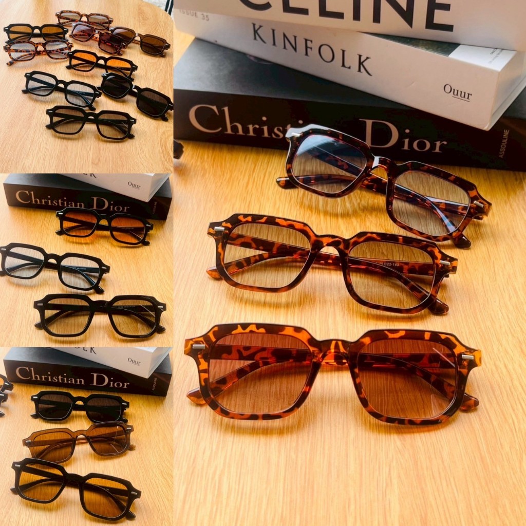 New.Dro871 ใหม่แว่นกันแดดกรอบสี่เหลี่ยมเล็ก อินดี้ ฮิปฮอปแว่นกันแดดฮิปสเตอร์