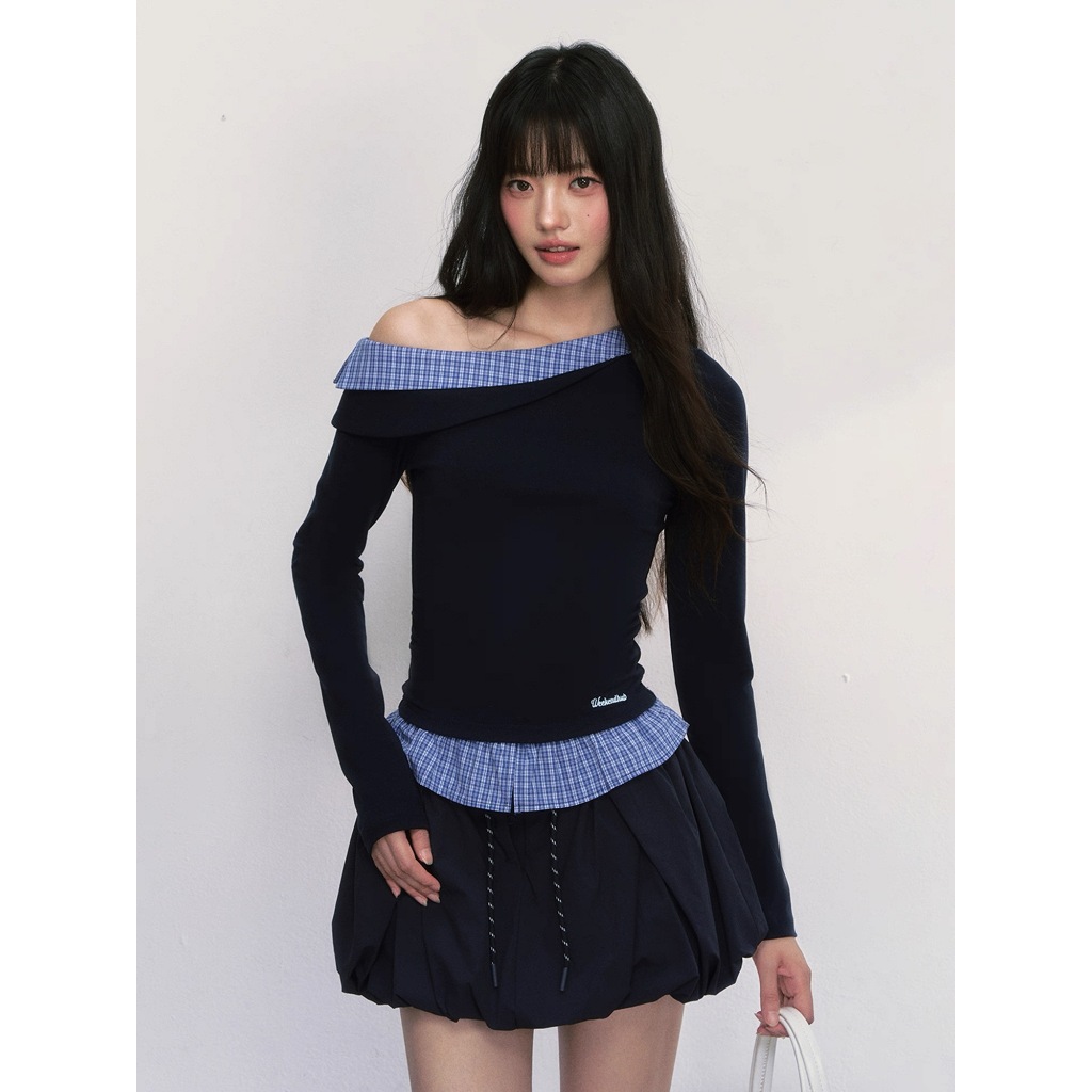 gurls.girl | weekendhub navy office top