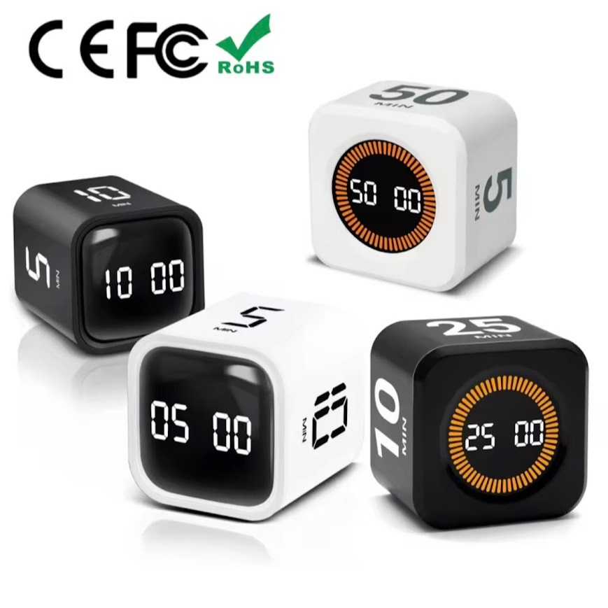 Pomodoro Digital Timer-ฝักบัวอาบน้ําห้องครัวน่ารัก Silent Flip Timer นาฬิกา Gadgets สมาร์ทจับเวลาไข่เตาอบอุปกรณ์ทําอาหาร