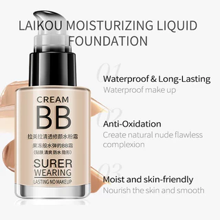 บีบีครีมรองพื้นกันน้ำ ปริมาณ30MLกันแดดกันน้ำกันเหงื่อ ปกปิดดีเยี่ย BB cream