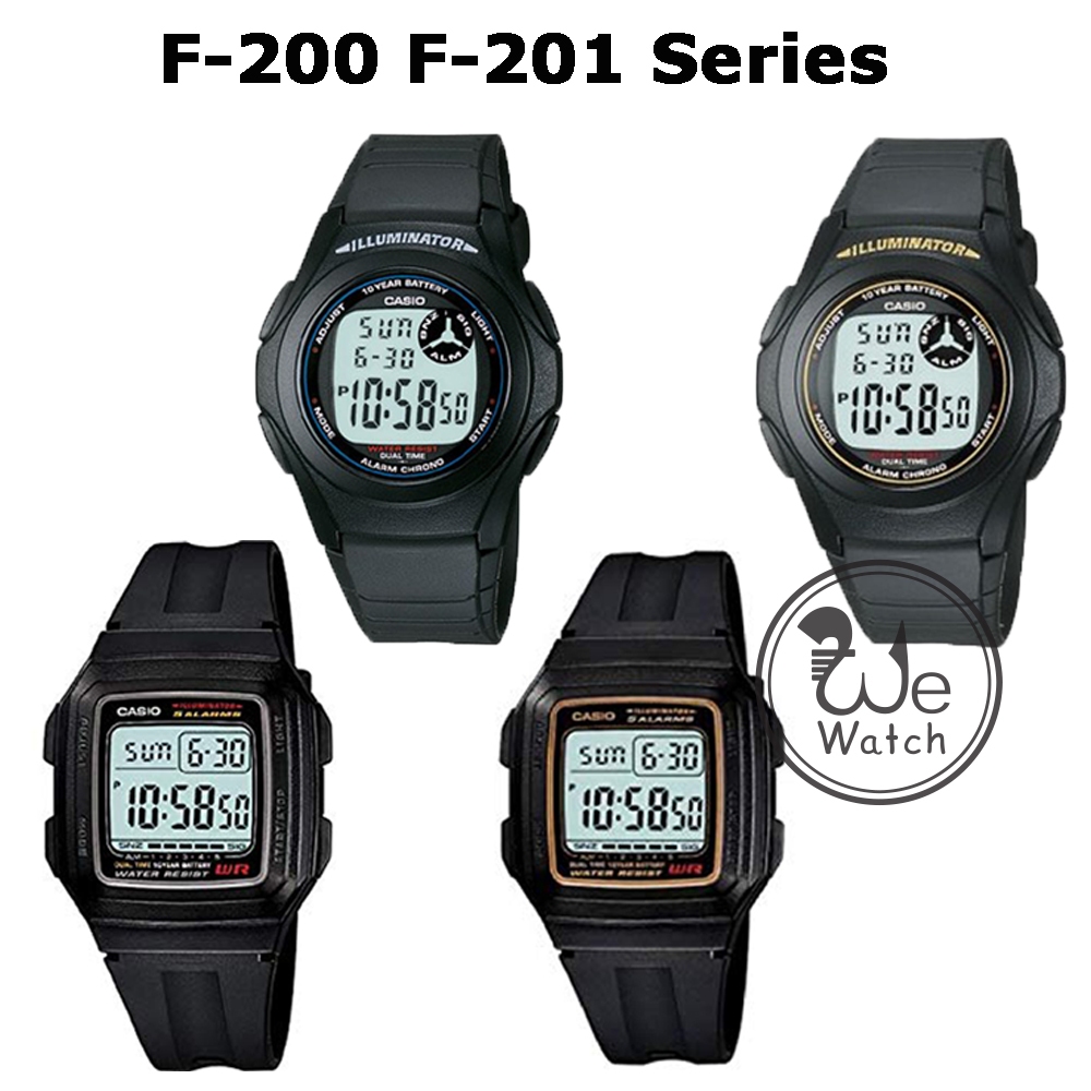 !!ประกัน1ปีและกล่อง CMG!! นาฬิกา รุ่น F-200W F-201WA เหมาะทั้งผู้ชายและหญิง DIGITAL F-200 F200 F-201