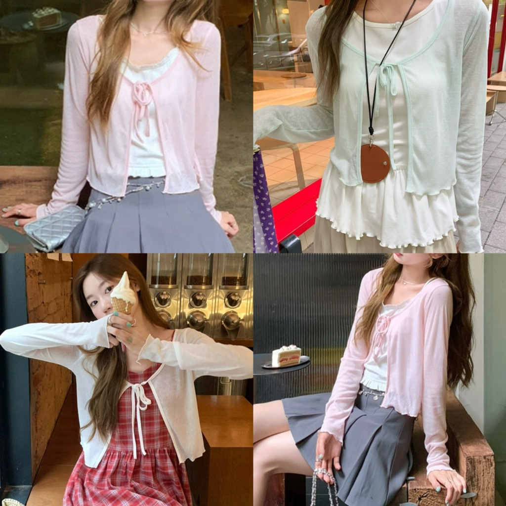 Somedays l🇰🇷Bunny Cardigan คาร์ดิแกนผ้าบางนุ่ม ลูกคุณหนูคุณใจ สีหวานๆ