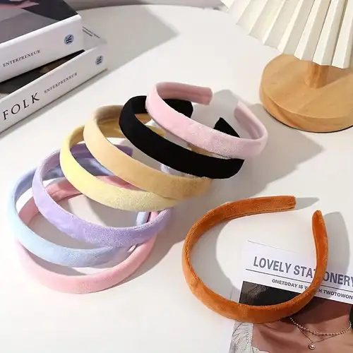 พร้อมส่งจากไทย ที่คาดผมสีพาสเทลผ้ากำมะหยี่ คาดผมสีเรียบ คาดผมสไตล์เกาหลี คาดผมดารา คาดผมไม่มีก้าน คาดผมน่ารัก