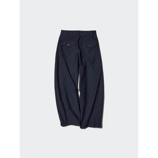 UNIQLO ของแท้ กางเกง ผ้าเจอร์ซี่ ทรงโค้ง (Jersey Barrel)