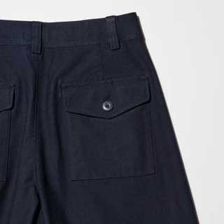 UNIQLO ของแท้ กางเกง ผ้าเจอร์ซี่ ทรงโค้ง (Jersey Barrel)