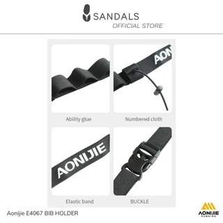 AONIJIE E4076 Running Bib Belt เข็มขัดสำหรับติดบิบ เบอร์วิ่ง ปรับกระชับได้ตามรอบเอว ใส่ได้ทุกไซส์ มีช่องใส่เจล 6 ช่อง