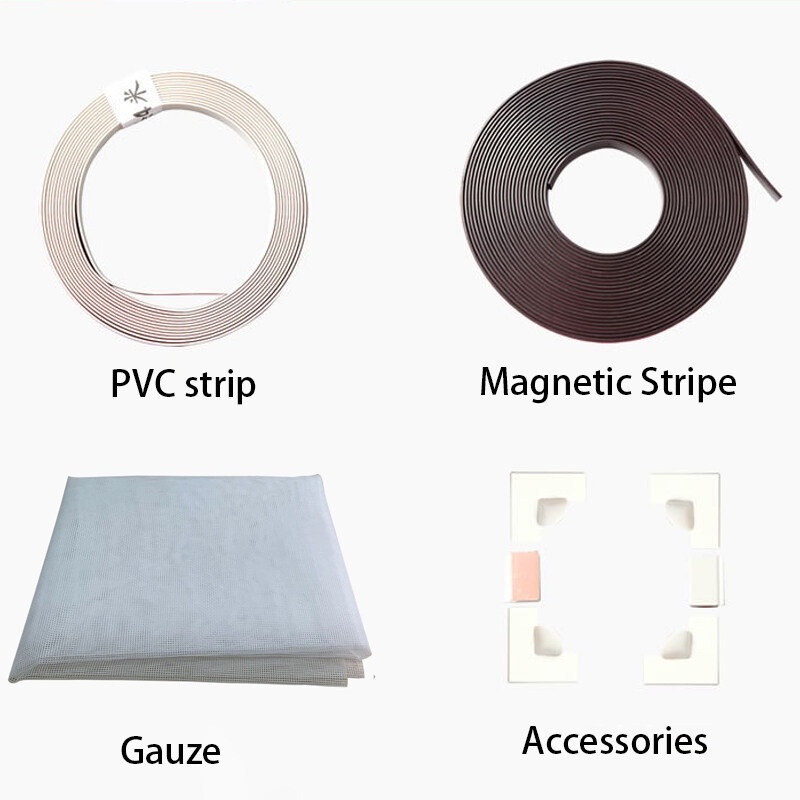 มุมมุ้งลวดหน้าต่าง อุปกรณ์เสริมมุ้งลวดหน้าต่าง PVC DIY อุปกรณ์เสริมมุ้งลวดหน้าต่างแม่เหล็ก - รูปที่ 7