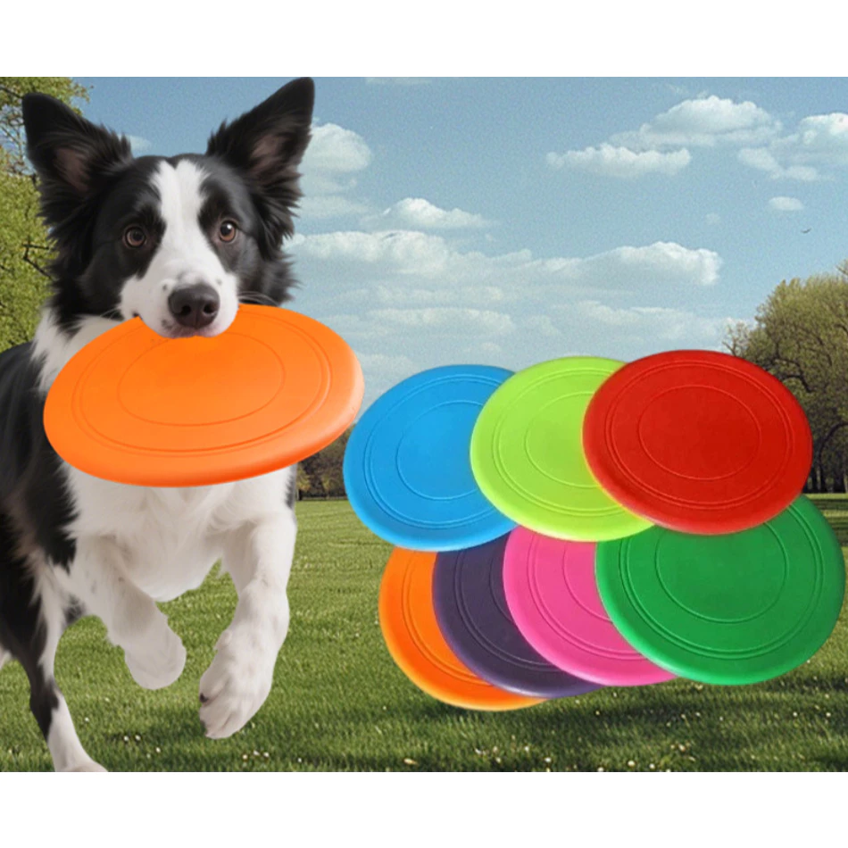 PP-076ของเล่นสุนัข จานบินจานร่อน ซิลิโคน สำหรับฝึกสุนัขและสัตว์เลี้ยง Dog Silicone Flying Disc