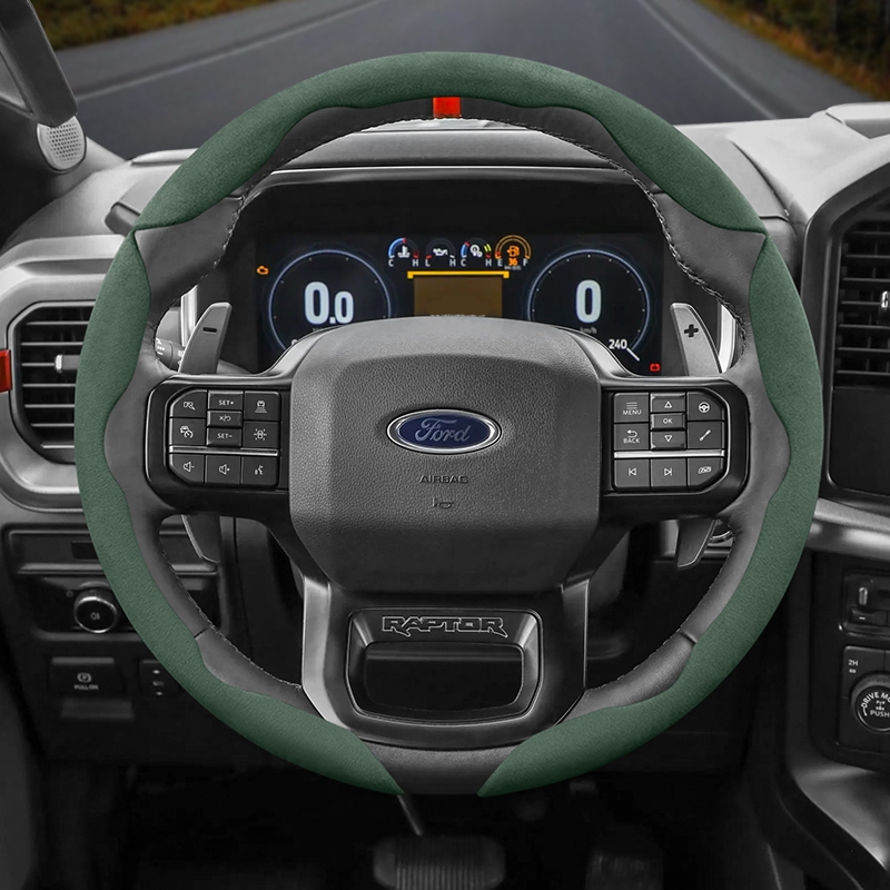 หุ้มพวงมาลัยเฉพาะรุ่น Ford ฟอร์ด หนังกลับ ดีไซน์สปอร์ต บางพิเศษ มีให้เลือก Ranger/Everest Raptor/EcoSport/Focus/Fiesta