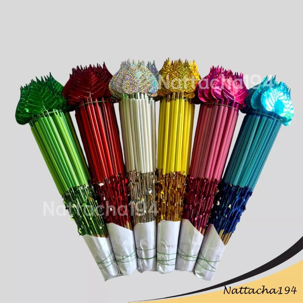 ไม้เสียบแบงค์ ทอง เงิน คละสี งานกฐิน ผ้าป่า เสียบธนบัตร งานบุญ