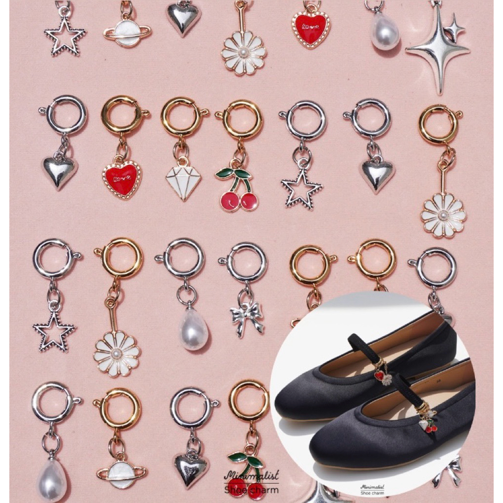 𝐌𝐈𝐍𝐈𝐌𝐀𝐋𝐈𝐒𝐓 Shoe charm จี้ประดับรองเท้าที่ถอดเปลี่ยนได้ 5 ชิ้นต่อแพ็ค (📌เฉพาะ shoe charm ไม่รวมรองเท้