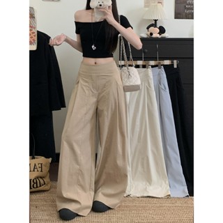 กางเกงขายาว กางเกงผู้หญิง มี4สีเลือกได้ กระเป๋ามีจับจีบ สไตล…