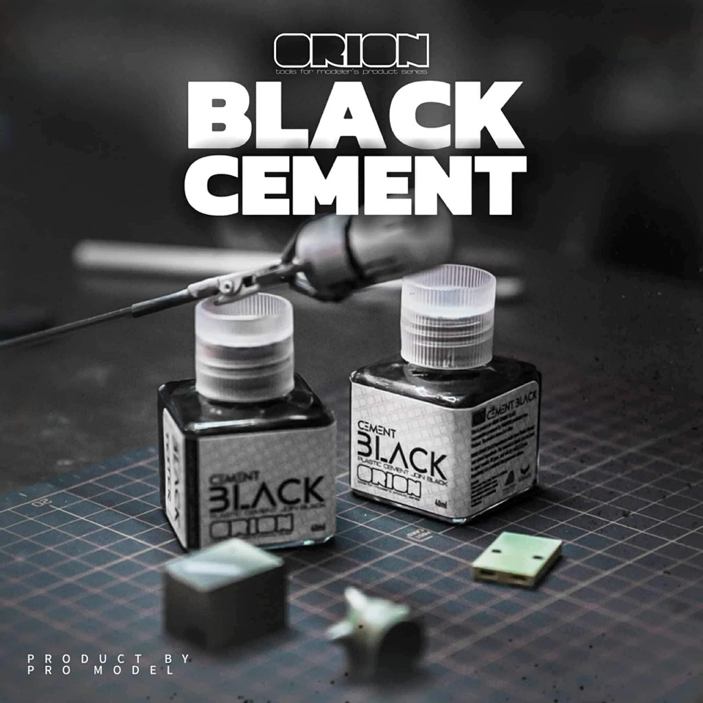 ORION Cement Black กาวเนื้อดำ สำหรับอุดขัด พลาสติกโมเดล ขนาด 40 ml