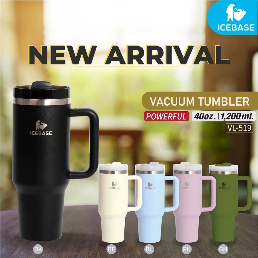 ICEBASE แก้วเก็บความเย็น ขนาด 40 ออนซ์ ความจุ 1200ML