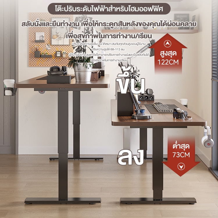 Kris โต๊ะยกไฟฟ้า พื้นผิวคาร์บอนไฟเบอร์T08 โต๊ะทำงานเพื่อสุขภาพ หนา 16มม มอเตอร์คู่  นั่ง-สลับยืนทำงาน รับประกัน 3ปี ราคา ถูกที่สุด ดีลบีเคเค แกลเลอรีภาพที่ 7