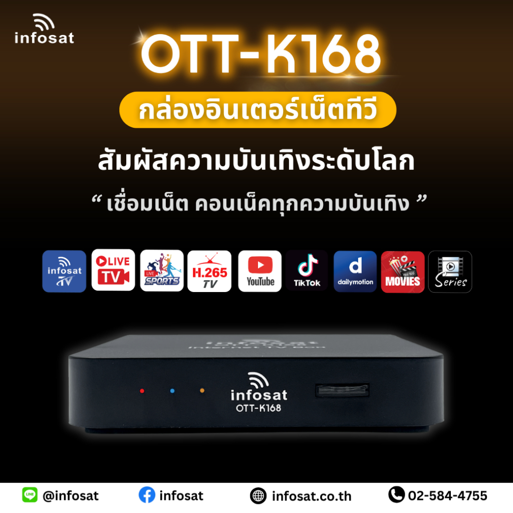 กล่องอินเตอร์เน็ต INFOSAT รุ่น K168