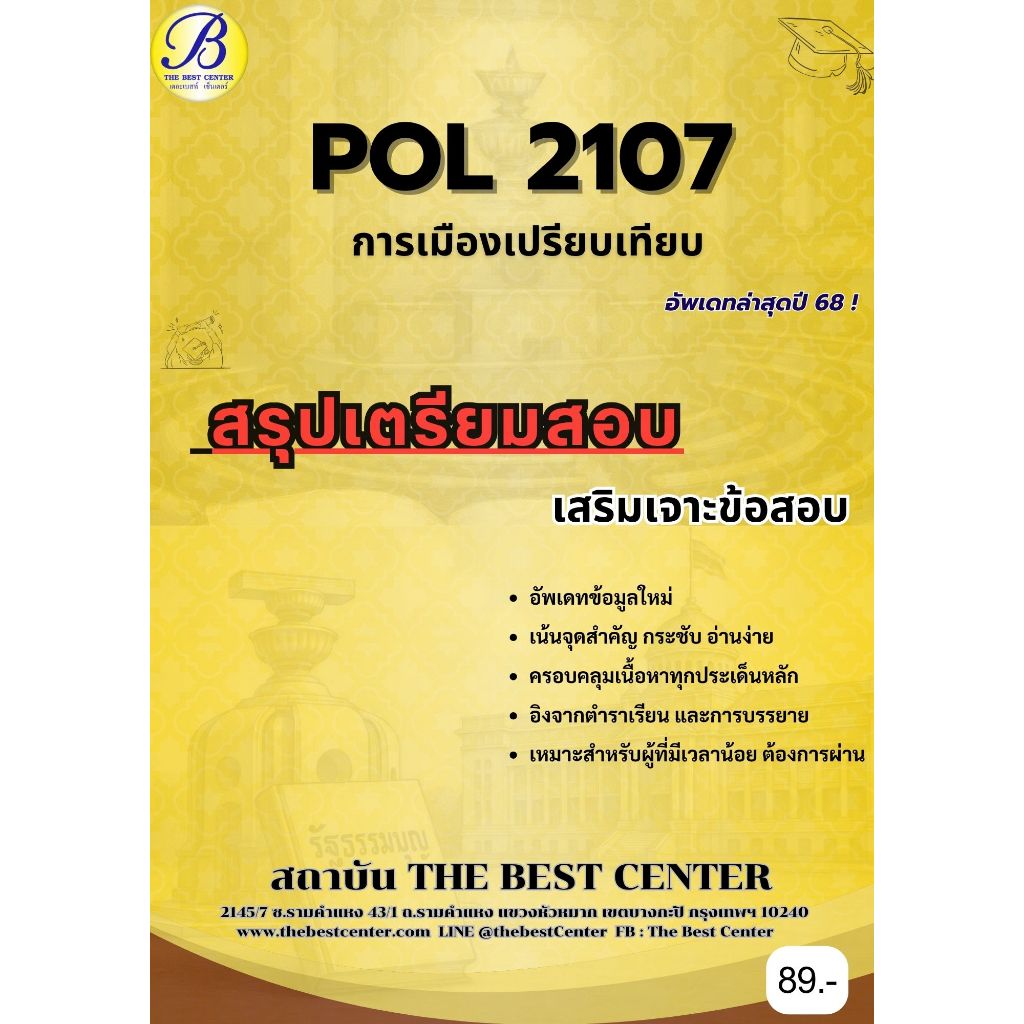 สรุปเตรียมสอบ POL2107 การเมืองเปรียบเทียบเบื้องต้น ** อัพเดทล่าสุดปี 68 **