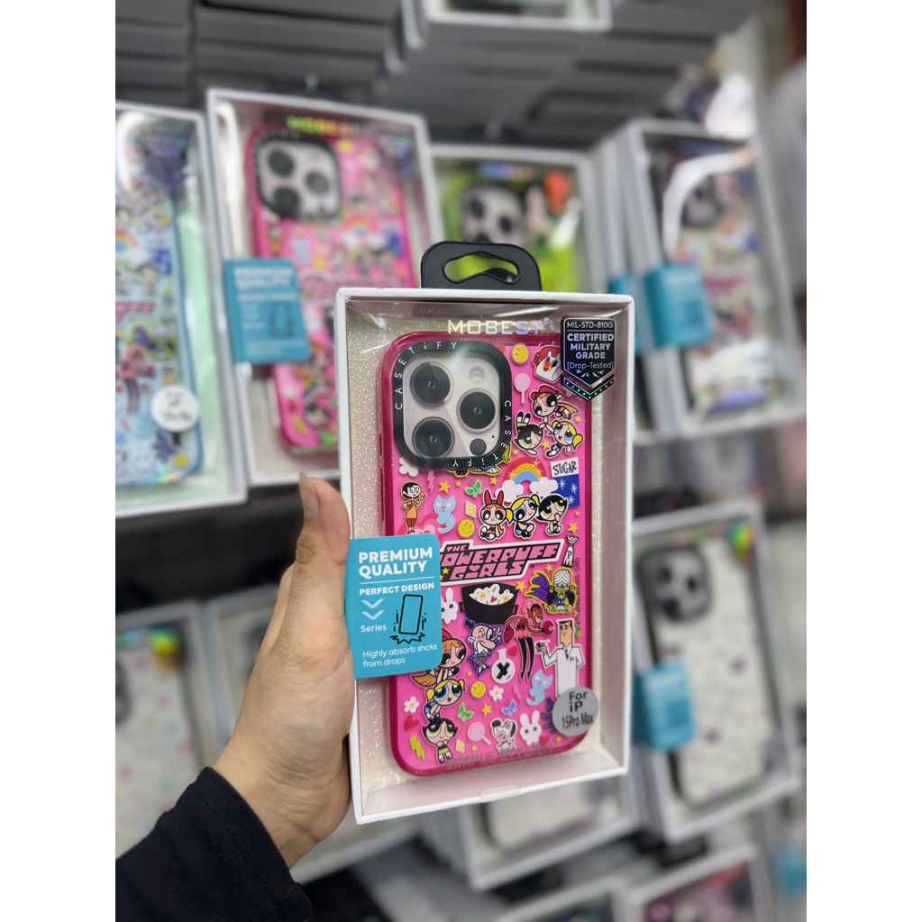 เคสmobestลายการ์ตูนน่ารักสีสดใสสำหรับ iPhone16 16pro 16promax 15promxa