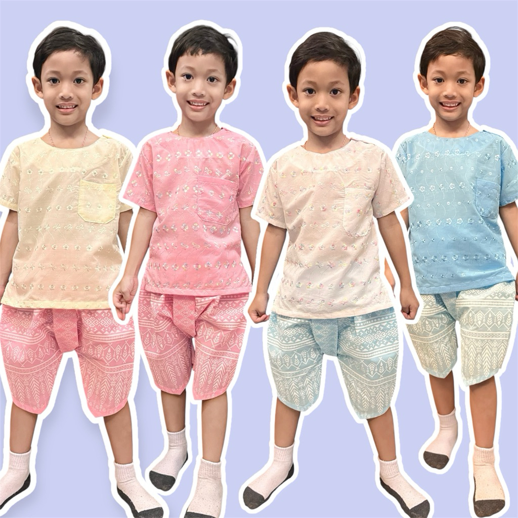 เสื้อผ้าลูกไม้ โจงลายไทยลาย 2 (แยกชิ้น)