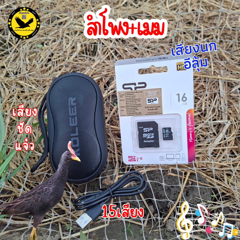 เช็ต2ชิ้น ลำโพงเมมเสียงนกอีลุ้ม ลำโพงเรียกนก เมมเสียงต่อนกไก่นา เสียงยาวต่อเนื่อง ชัดใสไม่สะดุด