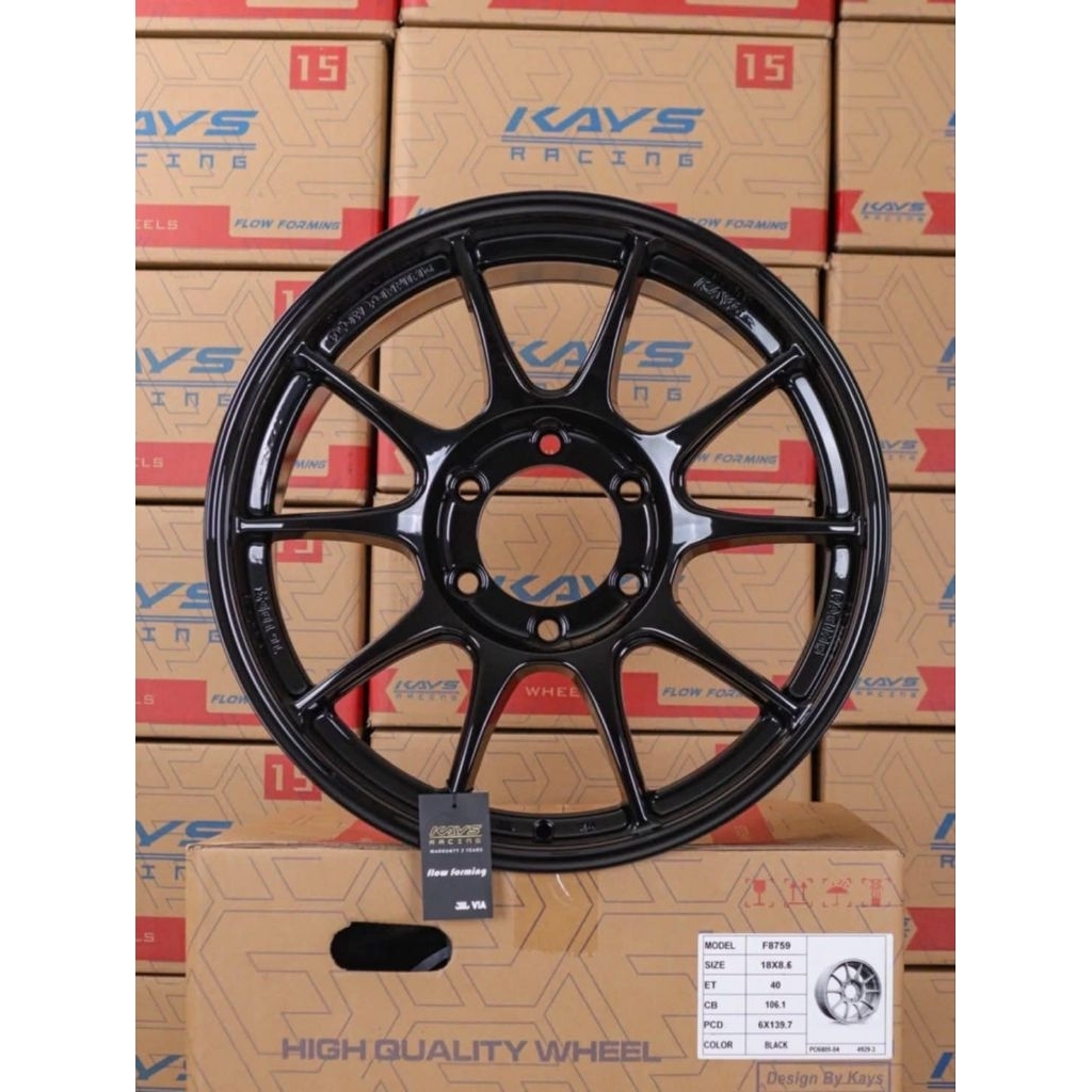 ล้อ TC105x 18x8.5 PCD 6รู139.7 ET+40 (งาน KAYS)🏁