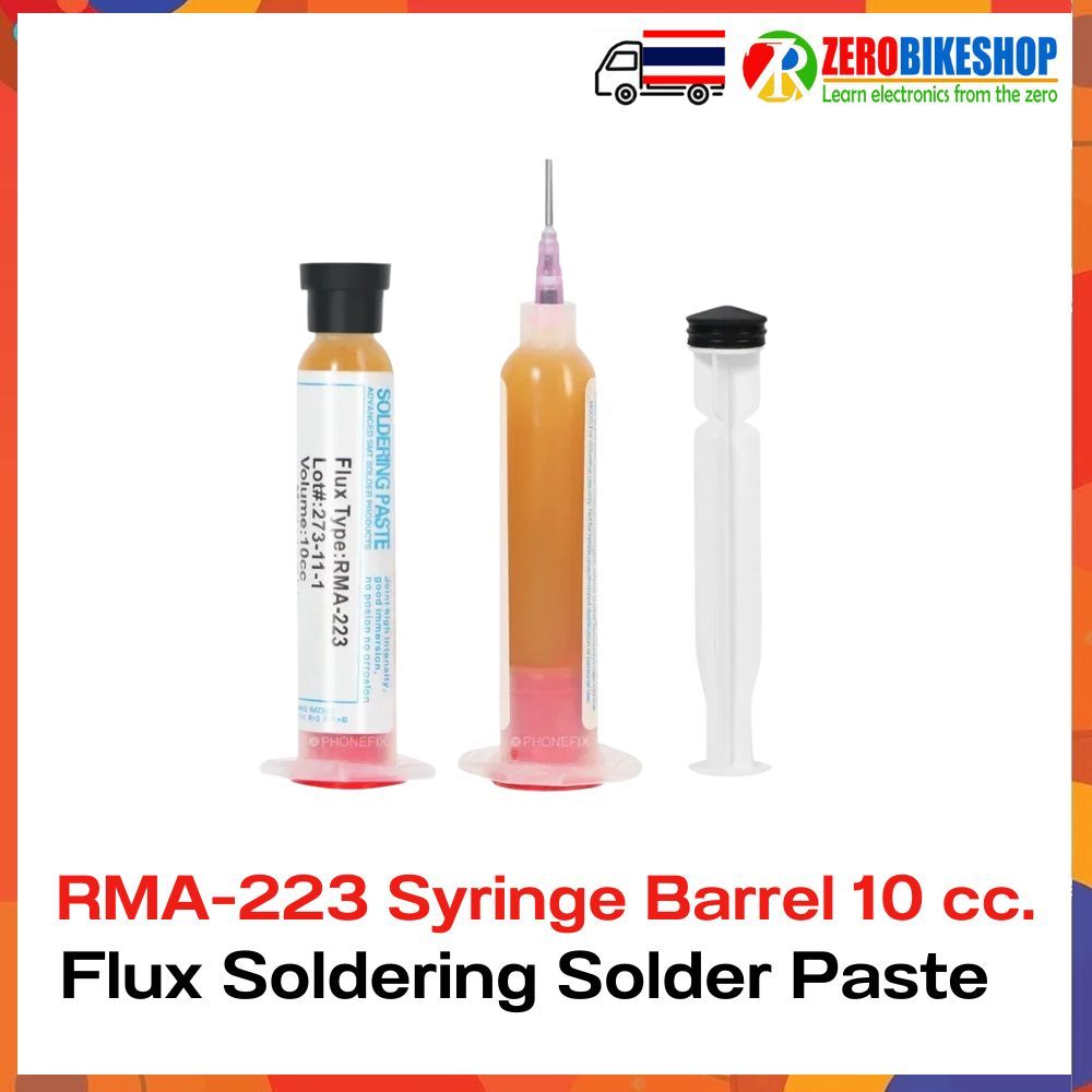 น้ำยาประสาน ฟลักซ์ ช่วยประสานงานบัดกรี Flux Paste RMA-223 10CC. BGA SMD Soldering Oil Flux