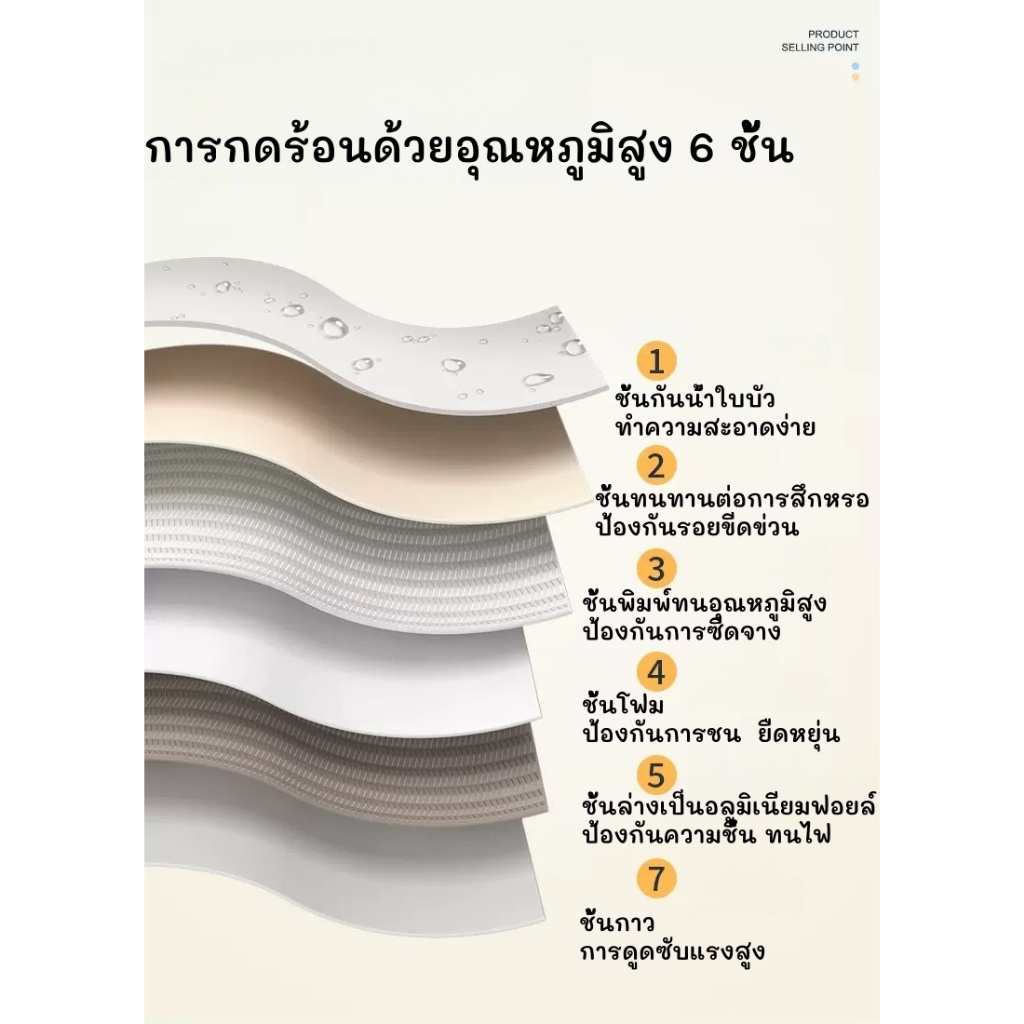 วอลเปเปอร์ลายหินอ่อน 3 มิติ ขนาด 90×40 ซม. มีกาวในตัว กันน้ำ ตกแต่งผนัง วอลเปเปอร์พิมพ์ลาย PVC สติ๊กเกอร์ติดผนัง - รูปที่ 6
