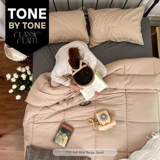 ชุดผ้าปูที่นอนสีพื้น (Premium) เรียบหรู รุ่น Tone by Tone Classic Clam Series New collection ครบเซ็ท 6 ชิ้น