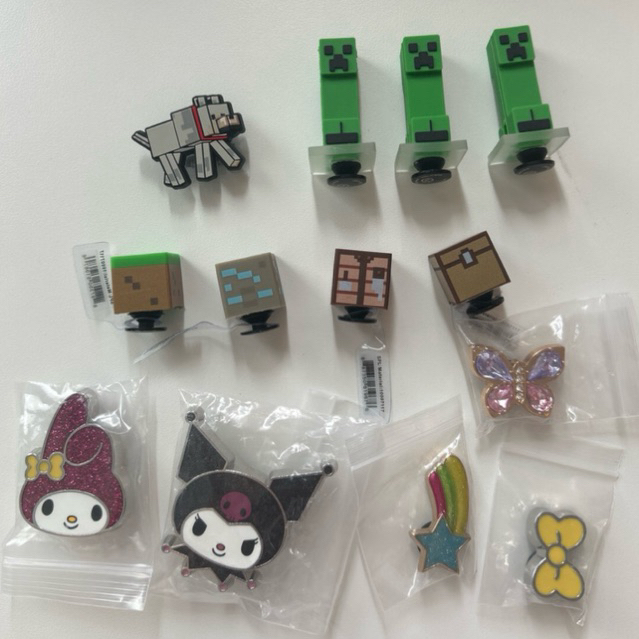 ส่งไว🚚ใหม่ หัวเข็มขัดรองเท้า charm สำหรับรองเท้า Crocs / Minecraft , My Melody - Kuromi