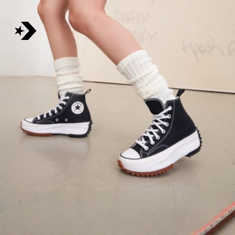CONVERSE รองเท้าผ้าใบ รุ่น RUN STAR HIKE HI BLACK - 166800CU_H0BKXX - สีดำ UNISEX