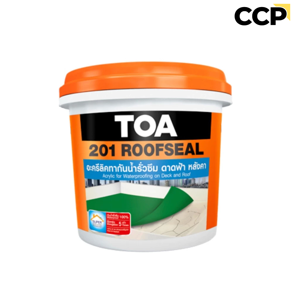 TOA 201 รูฟซีล ไฮบริด พียู Roofseal ขนาด 1 กก. สีกันน้ำรั่วซึม สีกันซึม หลังคารั่ว ดาดฟ้ารั่ว กันรั่วซึมหลังคา
