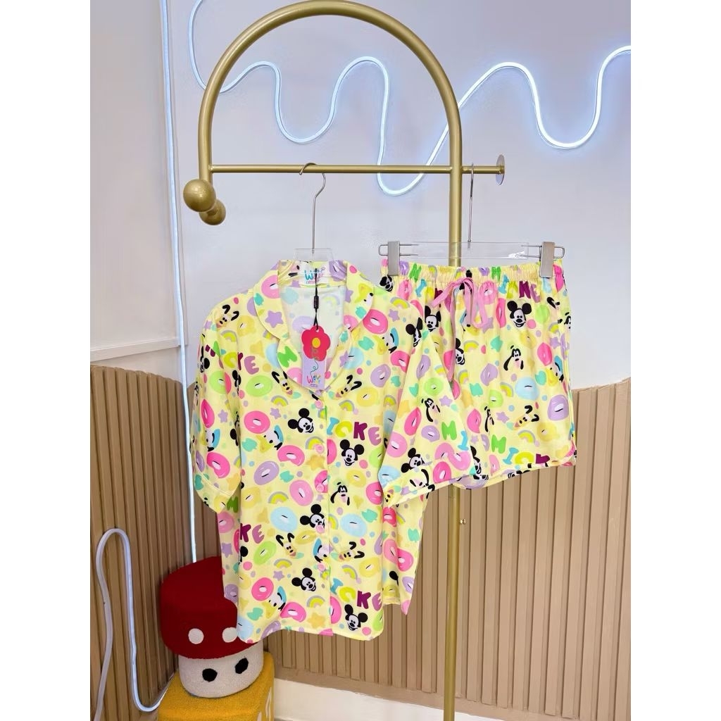 ชุดนอน แขนสั้น ขาสั้น WELL WEAR รวมลายน่ารัก